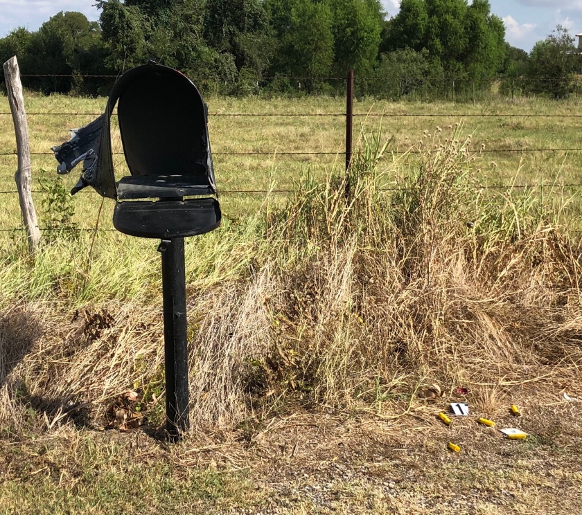 damaged mailbox